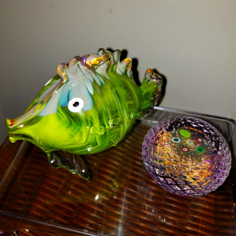 Glass Puffer Fish & Friend